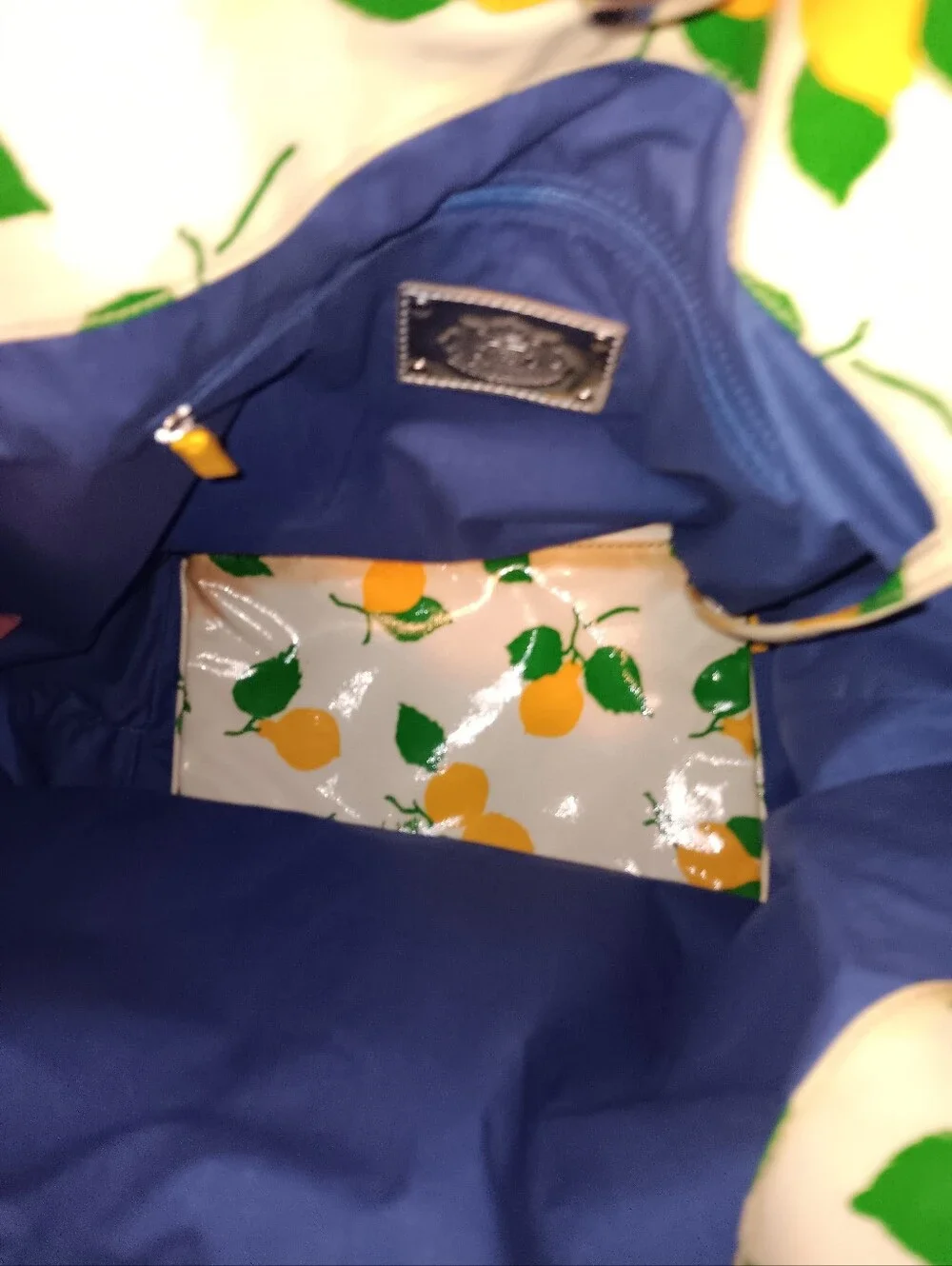 Juicy Couture Vintage Y2k Lemons Large Tote Bag With Pouch
